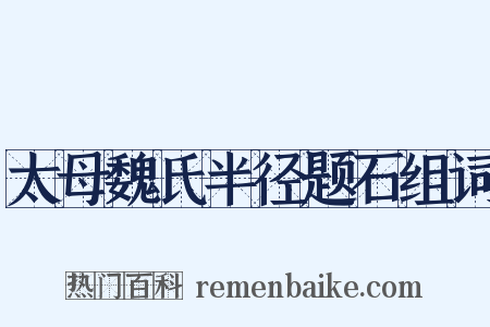 太母魏氏半径题石组词是什么意思的图片